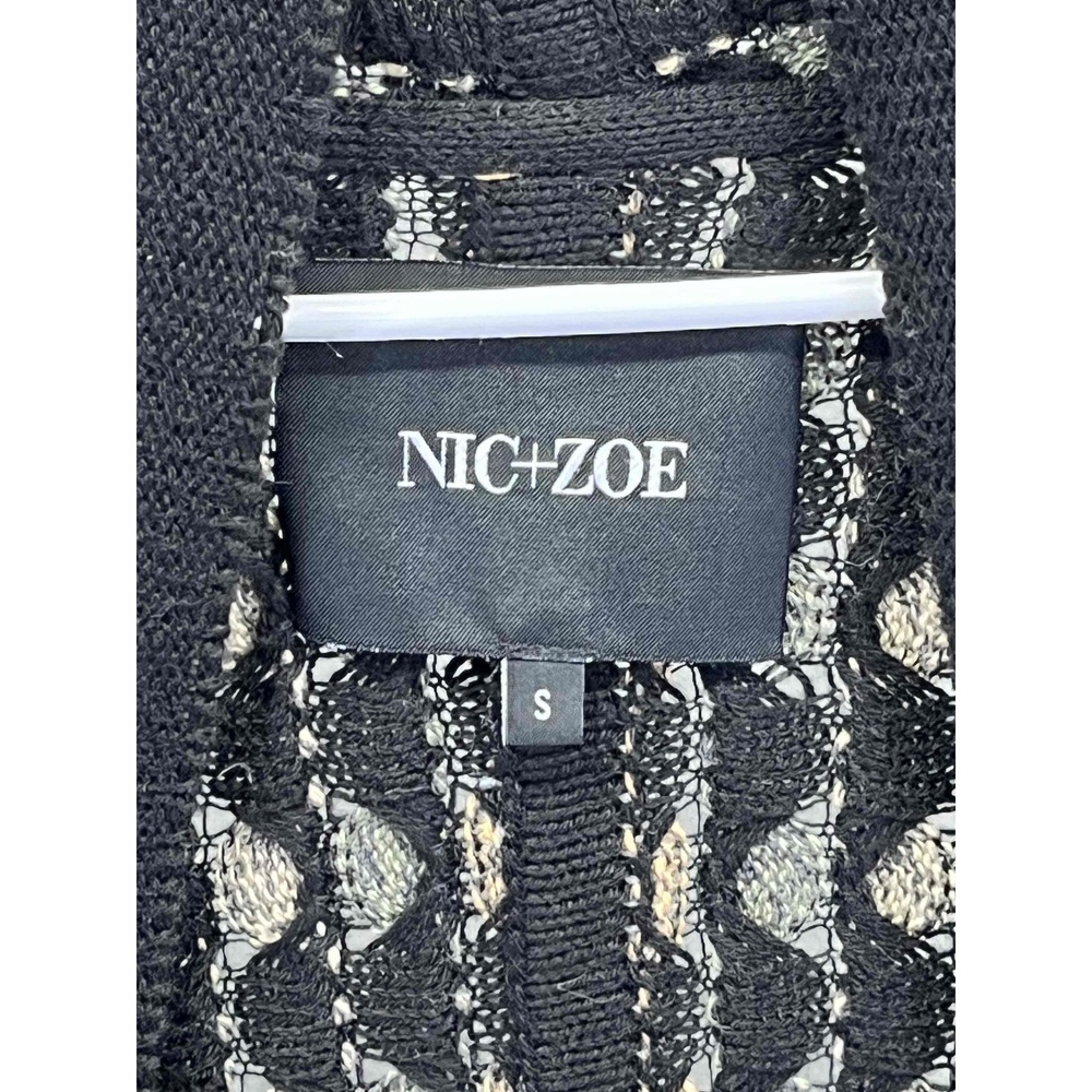 Nic+Zoe Multicolor‎ Womens Asymmetric Side Zippers Open Front Cardigan Small - Picture 3 of 12